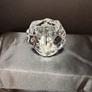 Biederman Crystal Snowball Votive Tea‎ Light Candle Holder Germany Vtg